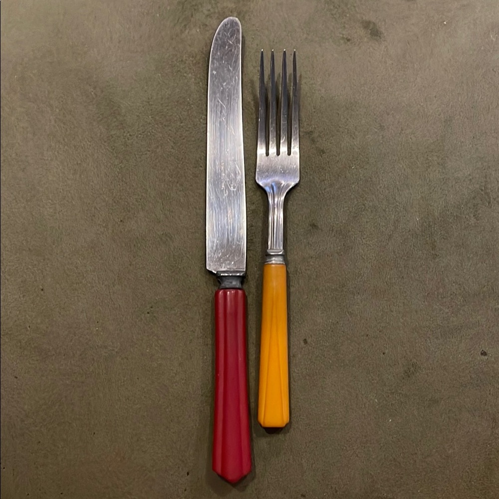 Bakelite Knife and Fork Set…Vintage